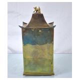 Vintage Pagoda Top Brass Chinoserie Box