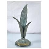 Vintage Brass Leaf Candle Holder