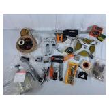 Large lot of various sorted tools, tape measures,