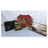 Vintage Handpainted Metal Tray, Hershey Chocolate