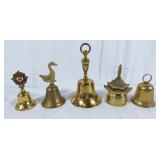 5 brass bells