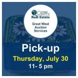 Pickup is Thursday, July 30, 2026, at 11 ï¿½ 5 pm