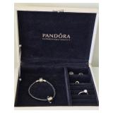Pandora Leather Jewelry Box Bracelet Charms Ring