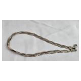 Braided  Sterling Silver 925  Ankle Bracelet