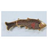 Hand Painted Brass Fish Trinket Dish