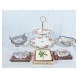 Noritake hand-painted porcelain dish, English