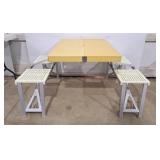 Plastic portable camp fine fly tote table.