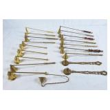 Assorted brass snuffers