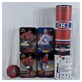 Lot of hockey tins