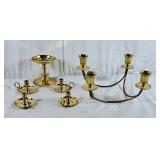 Elegant brass candle holders