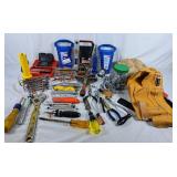 Large tool lot, screwdrivers, wrenches, utility
