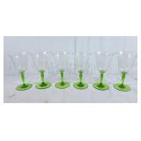 Vintage wine glasses featuring a clear, ribbed