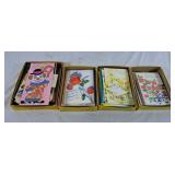 4 boxes of unused cards