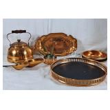 Exquisite copper items, measuring cups, scoops,