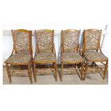 4 turn-of-the-century upholstered chairs