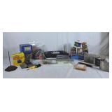 Handyman lot full of tools, flasks, zip ties,