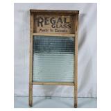 Vintage Regal Glass Aqua Glass Washboard