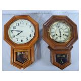 Lot of two wall hanging clocks both do not work