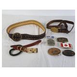 Studded Belt, dog collar, assorted belt buckles