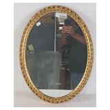 Lovely Gilted Wood frame oval mirror