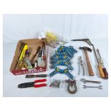 Assorted tools! Screw drivers, hammer, clamps,