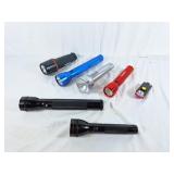 Assorted flashlights including Mag-lite, etc