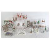 Assortment of Christmas glasses, mugs,