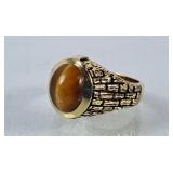 14Kt Gold Ring w/Cat