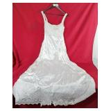 Satin & Lace Wedding Dress - Size Small, Lace Has