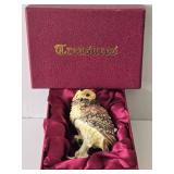 Enameled Owl Trinket Box