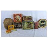 Various vintage style collectible tins
