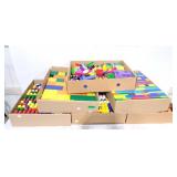 6 boxes of large building blocks