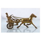 Vintage Solid Brass Horse Jockey