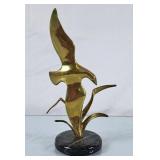 Vintage Bird in Flight Statue w/Marble Base -