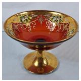 Beautiful Vintage Handpainted Bohemia Glass