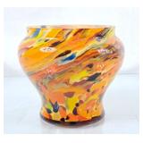 Vintage Spatter Glass Vase