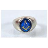 10K Vintage Masonic Fraternal Signet Ring - Sz 10
