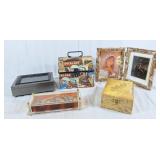 Vintage photo box, elegant photo frame/ clock,