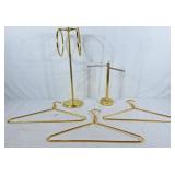 Hand towel holder, washcloth holder, and hangers
