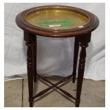 Vintage plant stand with brass top