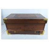 Wooden storage chest. 28 1/2" l x 14 1/2" w x 14"