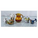 Collection of Pottery Creamers