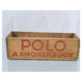 Vintage Wood POLO Tobacco Box - Graphics on Both