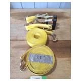 Pair of 25' ratchet straps
