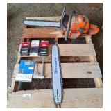Husqvarna 372XP chainsaw and 18' & 20' bars