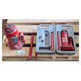 Big red 20 ton bottle jack and motomaster 4 ton