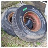2 Firestone P235/75R15 tires