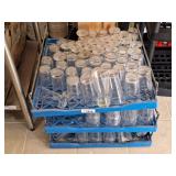 3 trays of assorted glassware