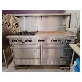 Garland commercial gas range stove with both