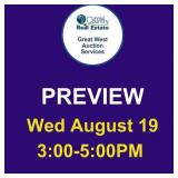 Preview: Wednesday August 19 3:00-5:00PM